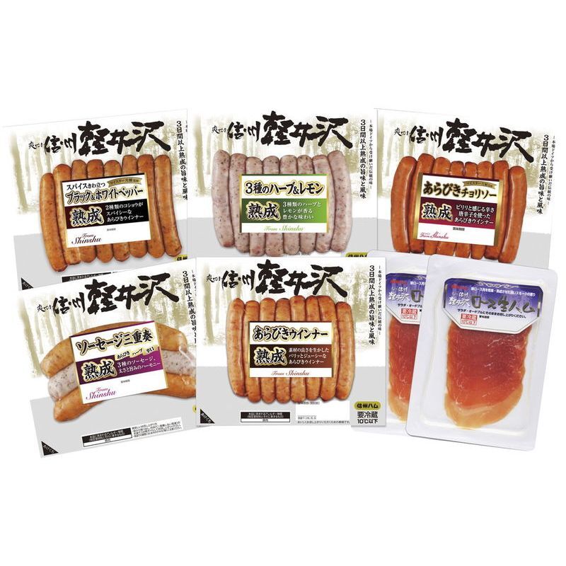 お歳暮・冬ギフト 信州ハム 爽やか信州軽井沢ウィンナー詰合せ (S-37) ※送料無料(北海道・沖縄・離島への配送不可)