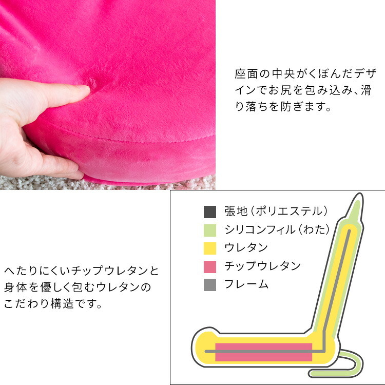座椅子 コンパクトアニマル コンパクト 折りたたみ 動物 ネコ 猫 うさぎ ウサギ パックン 可愛い かわいい 子ども キッズ キッズチェア 椅子 イス ブラック ピンク アニマル フロアチェア 幅39×奥行き38.5×高さ44cm ポリエステル100%