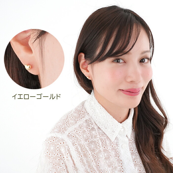 セカンドピアス つけっぱなし ハート 5mm 軸太 ロングポスト 金属アレルギー ステンレス かわいい 医療用 サージカル レディース 小さい プレゼント
