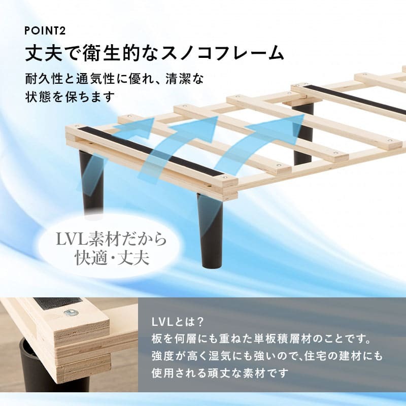 ベッド 寝具 マットレス 脚付きマットレス マット セミダブル マットレス付き すのこ 脚付 脚付マット ボンネルコイルマットレス