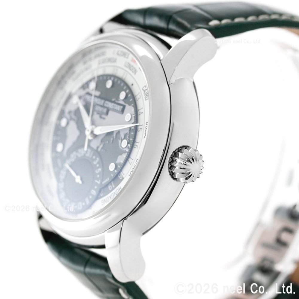 フレデリック・コンスタント FREDERIQUE CONSTANT クラシック ワールドタイマー マニュファクチュール 世界限定718本 FC-718KWM4H6 腕時計 自動巻き メンズ