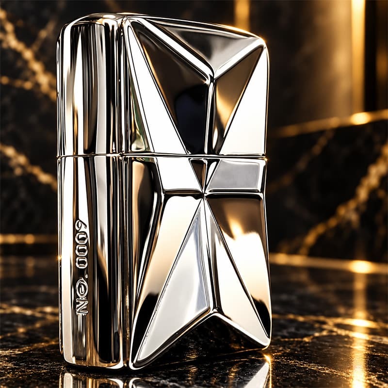 ZIPPO ライター 限定 ラグジュアリーメタル 重厚プレート ジッポ 両面加工 鏡面仕上げ シリアルNo.入り おしゃれ シルバー 彫刻 高級 かっこいい 銀 美しい メンズ レディース ギフト プレゼント