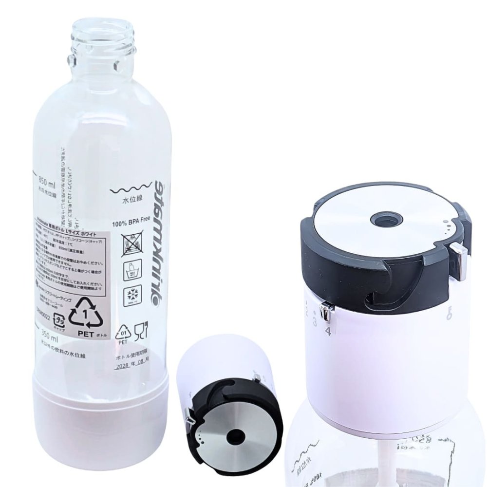 Drinkmate 641　家庭用炭酸飲料メーカー　スターターキット　電気不要　手動タイプ　ブラック／ホワイト　ガスシリンダー60L付　屋内外使用OK　新生活　ホームパーティに。国内モデル　※商品詳細を選択