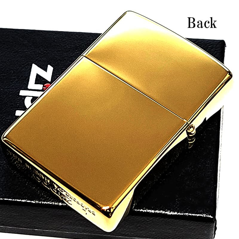 ZIPPO ライター 金チタン ジッポ ロゴ ブラック&ゴールド かっこいい 黒金 チタンコーティング 彫刻 おしゃれ 高級 メンズ ギフト プレゼント