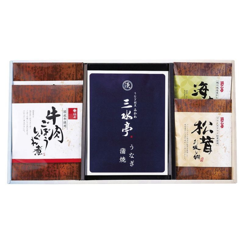 【ギフト対応無料】お歳暮・冬ギフト 三河一色産うなぎの蒲焼・柿安・お吸物セット (MU-EJC) ※送料無料(北海道・沖縄は除く)