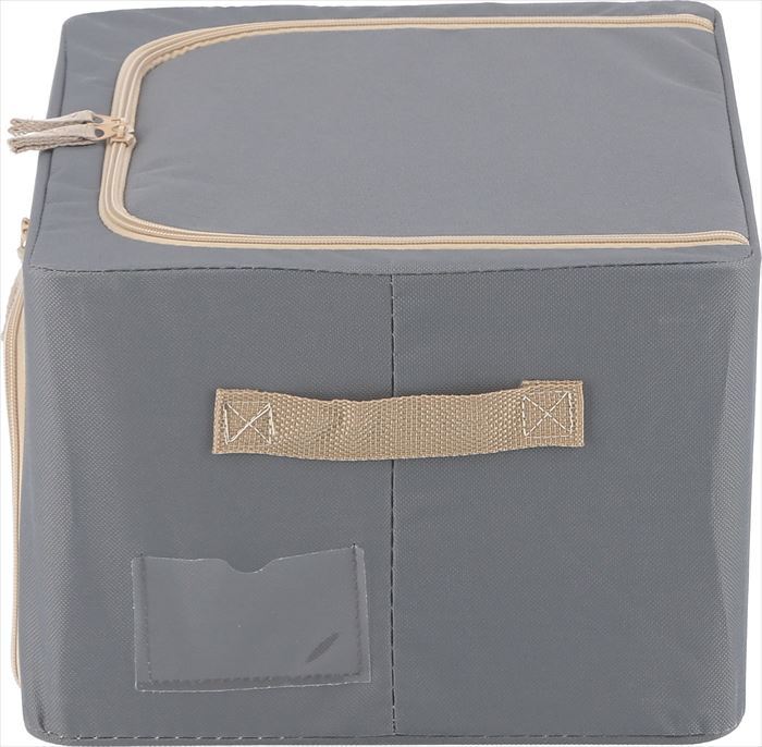 収納ボックス フタ付き 布 前開き 通販 窓付＆積み重ね収納ボックス 22L 衣類収納ボックス 収納ケース 窓付き収納ボックス 折りたたみ ファスナー ふた付き 蓋つき 収納 ボックス 奥行29cm 高さ20cm 収納用品 押入れ収納 収納家具 インテリア