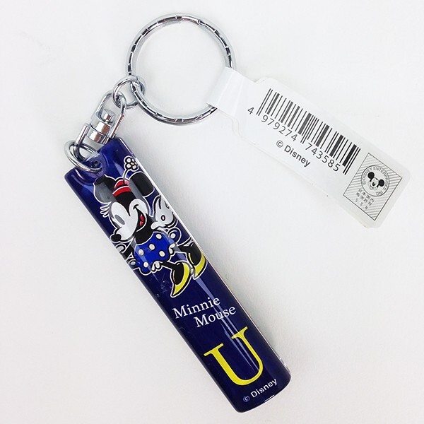 ディズニー ミッキー＆ミニー イニシャルキーホルダー U グッズ  (MCOR)