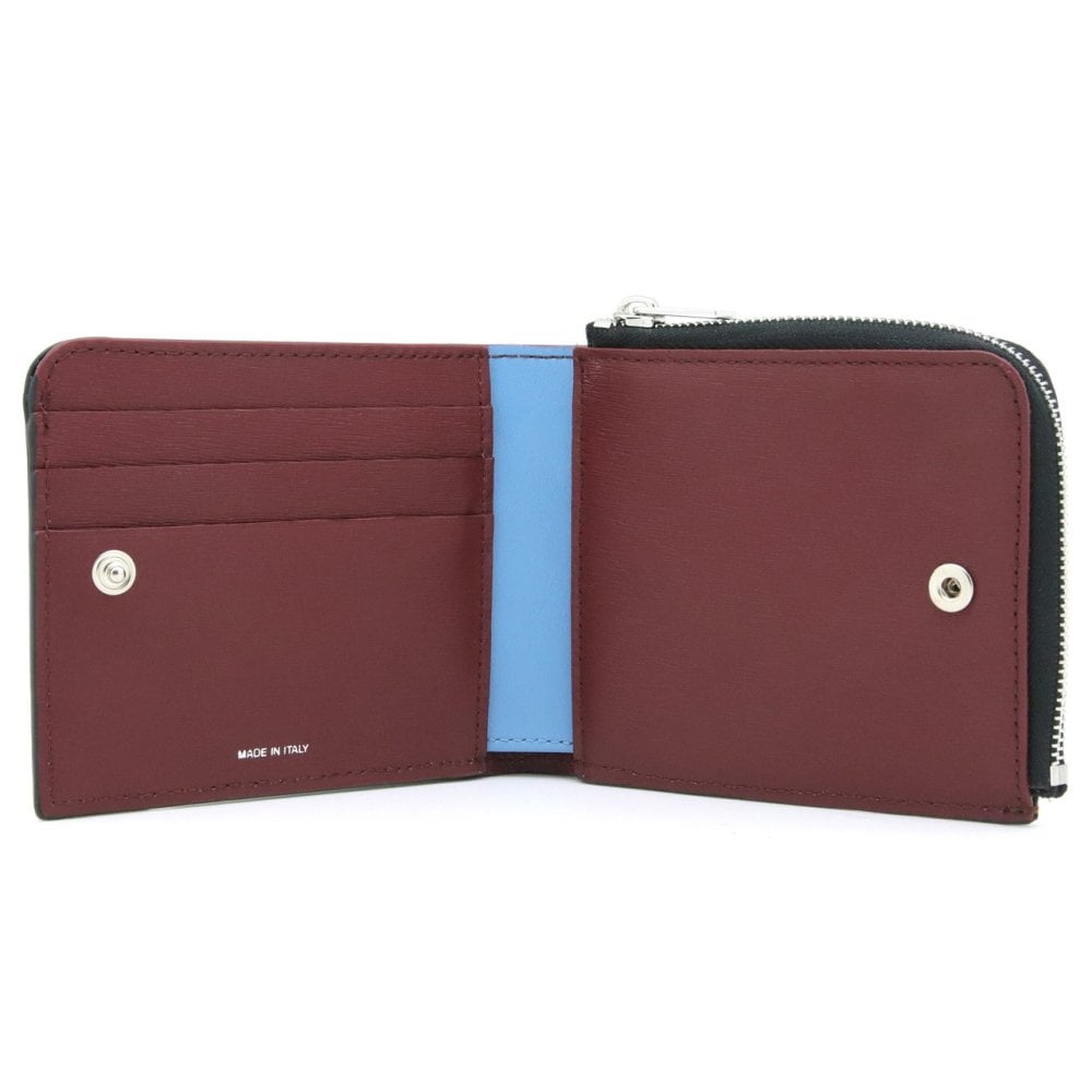 ポールスミス 財布 Paul Smith 二つ折り財布 L字ファスナー二つ折り財布 小銭入れあり メンズ ブラック ボルドー スカイブルー マルチストライプ M1A-7970-WSTRGS 79 【ラッピング無料 誕生日 お祝い プレゼント ギフト 贈り物】 送料無料