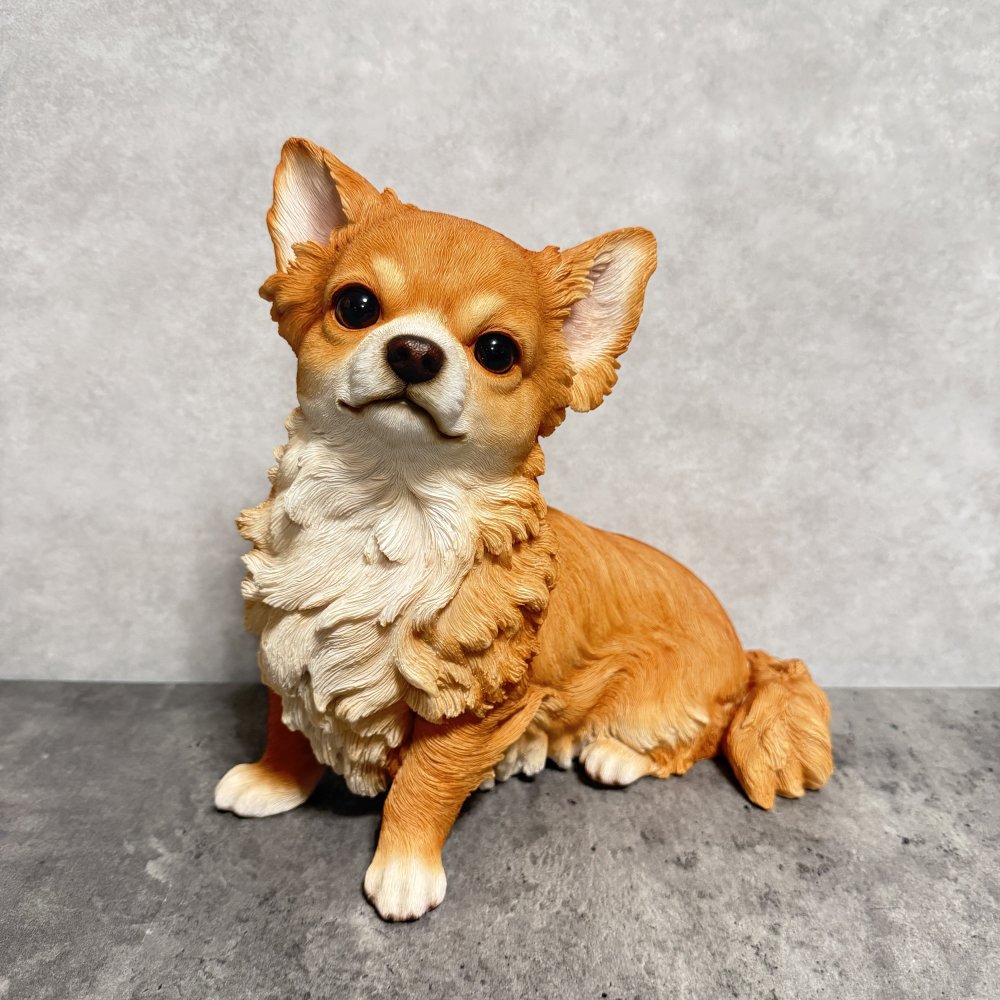 犬 置物 大きい 見上げるチワワ 横幅26.8cm woobia ウービア かわいい おしゃれ ガーデン インテリア オブジェ 巨大 プレゼント 北欧 玄関 雑貨 動物 モダン 面白い 庭 ギフト 屋外 家 リアル 玄関先 ガーデンオーナメント