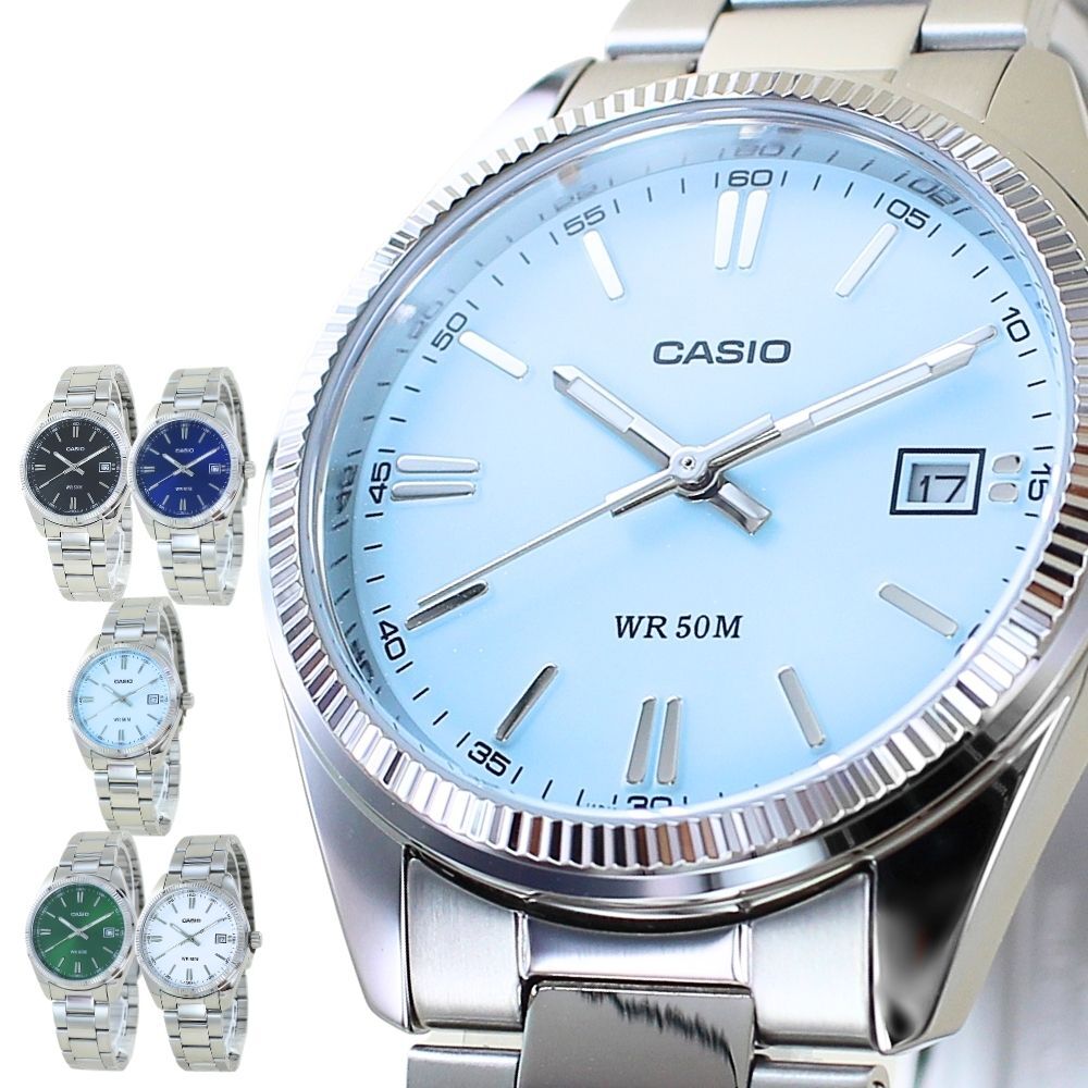 箱なし カシオ 腕時計 メンズ レディース 選べる5カラー シルバー ユニセックス CASIO 海外モデル 日付表示 50m防水 プレゼント ギフト 成人 卒業 入学