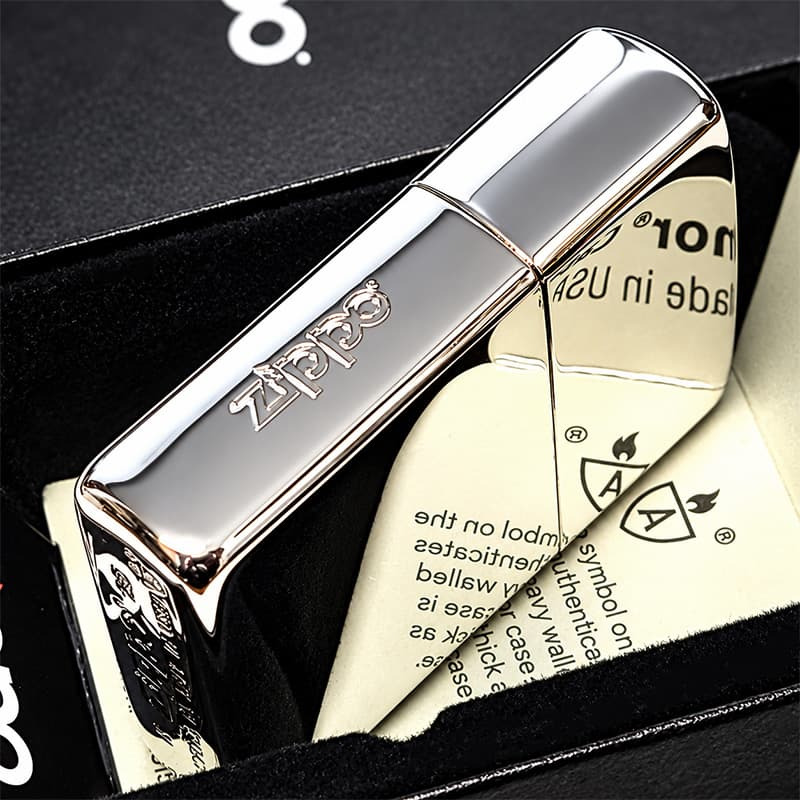 ZIPPO アーマー ジッポ ライター シルバー サイドロゴ入り 鏡面 ミラー仕上げ 金タンク ギフト かっこいい シンプル おしゃれ メンズ プレゼント