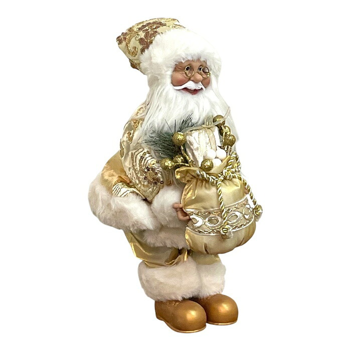 ヨーロピアンスタイルサンタクロース ゴールド 高さ50cm クリスマス クリスマスグッズ オーナメント ノエル 人形 ドール 北欧 置物
