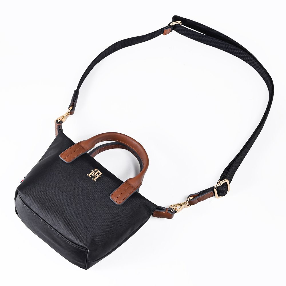 高品質ヨーロッパ輸入モデル トミーヒルフィガー TOMMY HILFIGER トートバッグ ミニトート ミニショルダー POPETTE MICRO レディース ブラック AW0AW18368 BDS BLACK 送別会 誕生日 結婚祝い 結婚式 彼氏 息子 夫 男性 名刺入れ 高級 父の日 母の日 即日発送