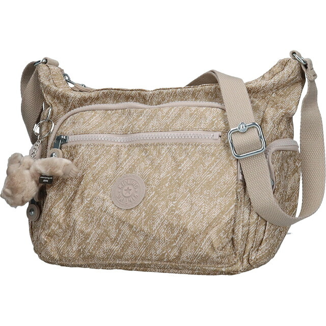 キプリング ショルダーバッグ レディース ブランド Kipling ギャビー S ロゴ ワンポイント 総柄 KI2532-1KG Brush Of Gold