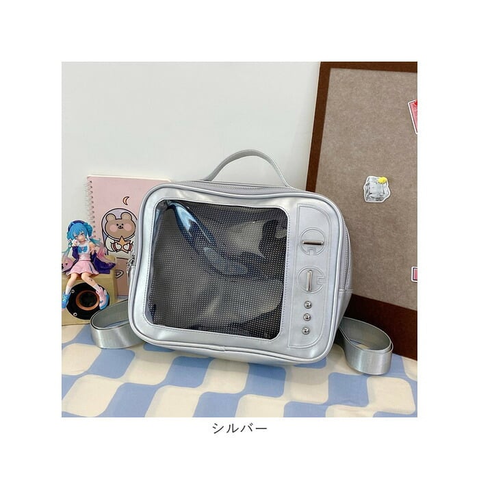 痛バッグ ぬいぐるみ 通販 透明バッグ 推し活グッズ ショルダーバッグ クリアケース マスコット収納 リュック ぬい撮り イベント用 かわいい レディース 痛ショルダー 見せバッグ オタ活バッグ ポーチ おしゃれ