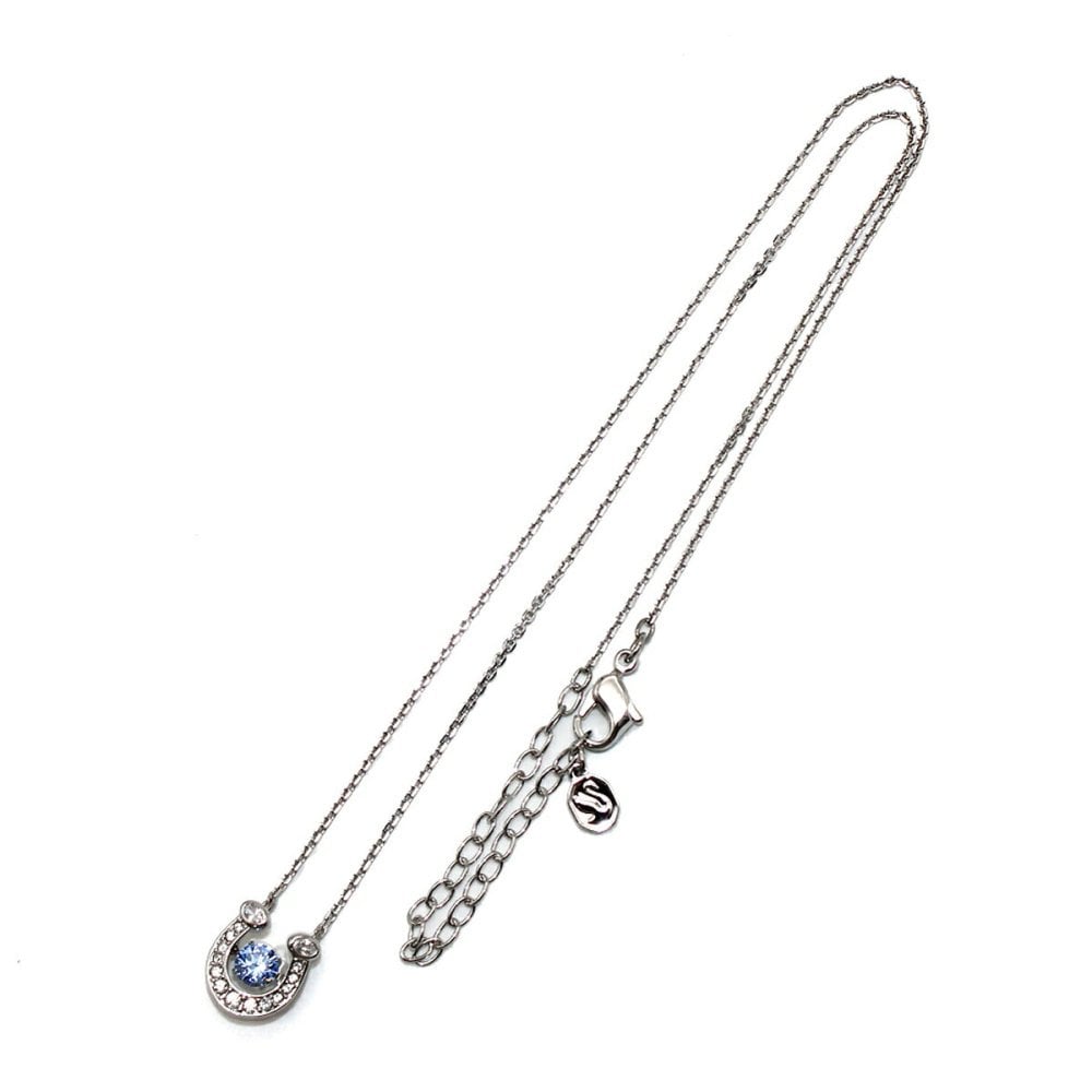 スワロフスキー swarovski ネックレス Symbolica ラウンドカット パヴェ 蹄鉄 5746562 シンボリカ ペンダント アクセサリー レディース シルバー+ブルー 海外正規品