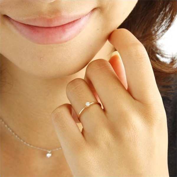 K18 ダイヤリング 指輪 シューリング 15号 ホワイトゴールド 18金 天然ダイヤモンド ダイヤリング ジュエリー アクセサリー レディース ギフト プレゼント ラッピング 記念日 誕生日 女性