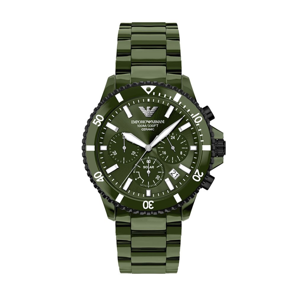 エンポリオアルマーニ EMPORIO ARMANI 腕時計 メンズ ソーラー クロノグラフ セラミック AR70023【2026 新作】