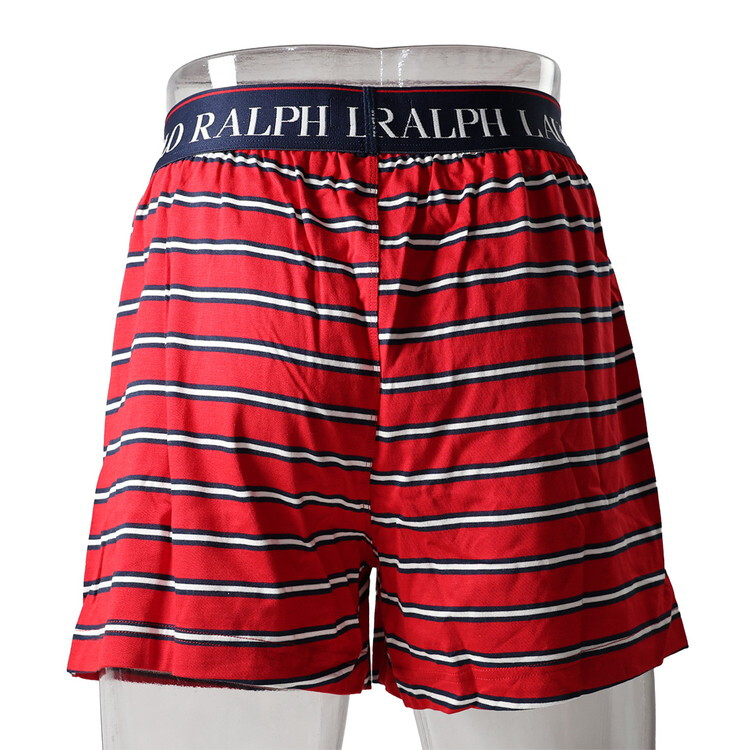 ポロラルフローレン：COTTON MODAL EXPOSED WB ボクサーショーツ（RL2000レッド/マルチストライプ) [ボクサーパンツ/ 男性下着/ メンズインナー/人気ブランド/おすすめギフト/誕生日プレゼント/メンズファッション]