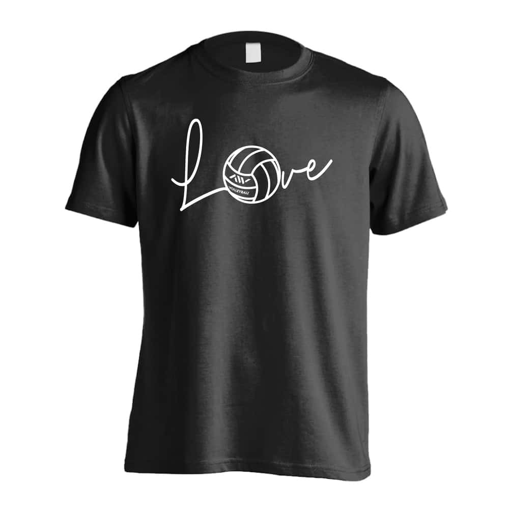 バレーボール Tシャツ 半袖 メンズ ウェア レディース 練習着 ジュニア ドライ おもしろ tシャツ 速乾 名入れ スポーツ 女子 男子 チーム おしゃれ 文字入れ 「Love バレーボールロゴ」 アートワークスコウベ 【送料無料】