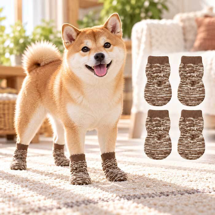 犬用靴下 滑り止め ゴム付き NEW ドッグソックス 小型犬 中型犬 肉球保護 足舐め防止 室内用 介護 シニア犬 防寒 フローリング対策 犬服 靴下 脱げにくい 犬の靴下
