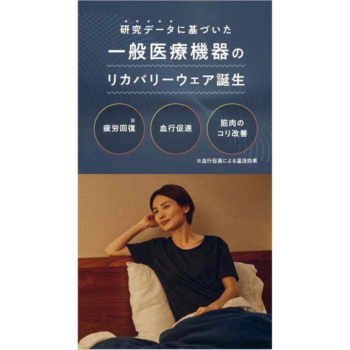 【Miranes(ミラネス)】リカバリーウェア 一般医療機器 血行促進 疲労回復 抗菌防臭 シャツ＆スパッツ上下セット クリスマスプレゼント 敬老の日 母の日 父の日 誕生日 退職祝い【送料無料】