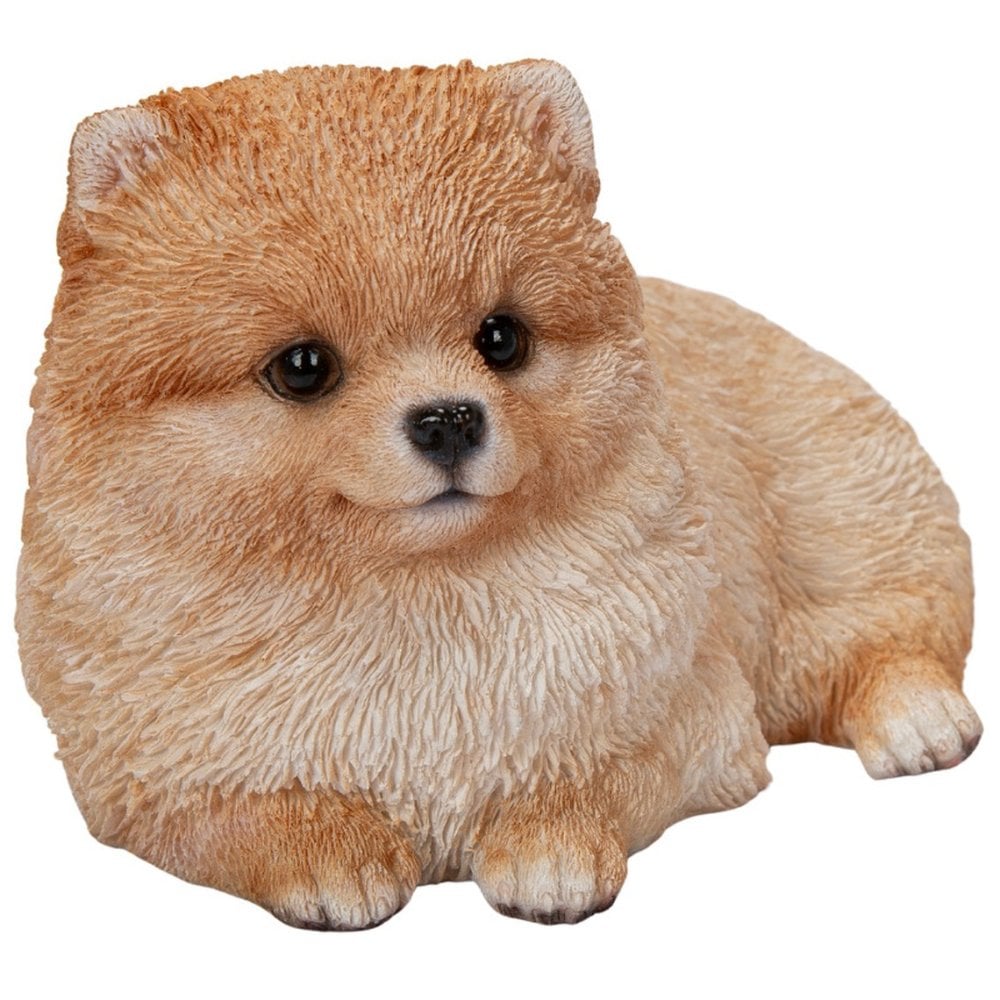 置物 woobia ウービア 犬 ポメ リラックスポメラニアン 茶 幅15cm 伏せ 小型犬 寝そべり リアル 本物そっくり イギリス生まれ 職人手彩色 縁起物 戌年 玄関 インテリア 新築祝い 引っ越し祝い 開店祝い 出産祝い 誕生日 お祝い ギフト プレゼント 犬好き ポメラニアン好き