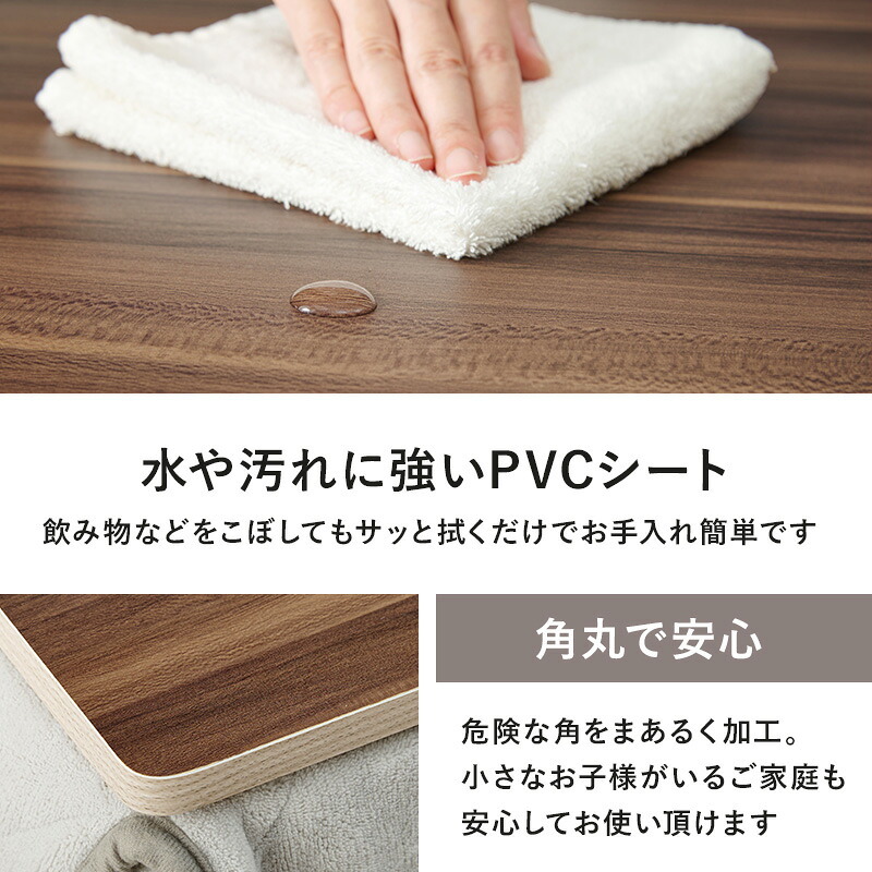 こたつ 天板のみ 正方形 80 定番 こたつ天板 コタツ天板 KT-508-80 コタツ 炬燵 天板 単品 テーブル 机 取替え用 交換用 リバーシブル 幅80×奥行80×高さ1.5cm こたつ用アクセサリー 季節家電 暖房器具 家具 インテリア