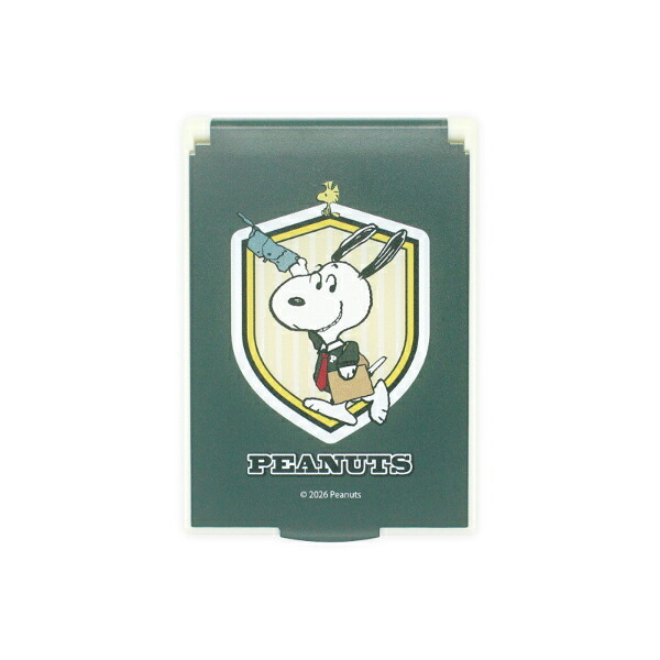 スヌーピー 折りたたみコンパクトミラー(Snoopy＆Woodstock) Preppystyle schoolbus