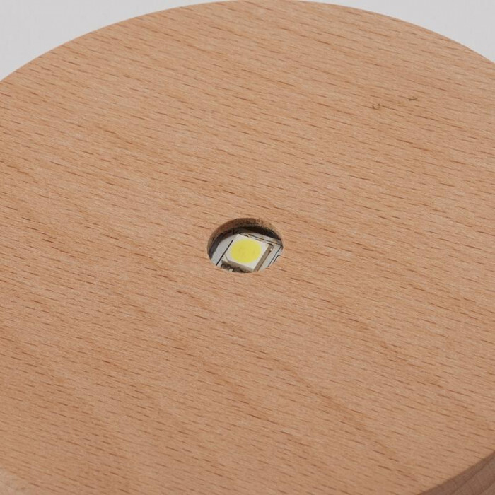 LEDライトベース ラウンド型 ディスプレイ台 LED台座 照明 ガラス雑貨 フィギュア コレクション インテリア ライトアップ 卓上 おしゃれ シンプル コードレス