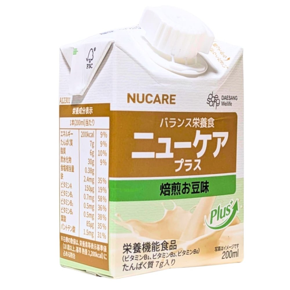 NUCARE ニューケアPlus バランス栄養食 焙煎お豆味 200ml×16個 #59215 DAESANG Wellife　韓国産　※パッケージのデザインが予告なく変更する場合がございます。