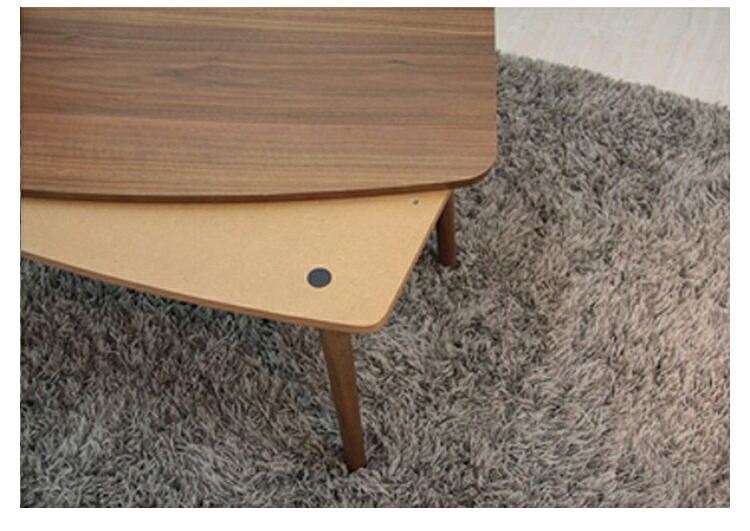 テーブル コタツ エルフィ 長方形 90ｘ50cm オーク/ウォルナット 折りたたみこたつ フォールディングこたつ 炬燵 こたつ リビング ロー 天然木ウォルナット 北欧デザイン 新生活