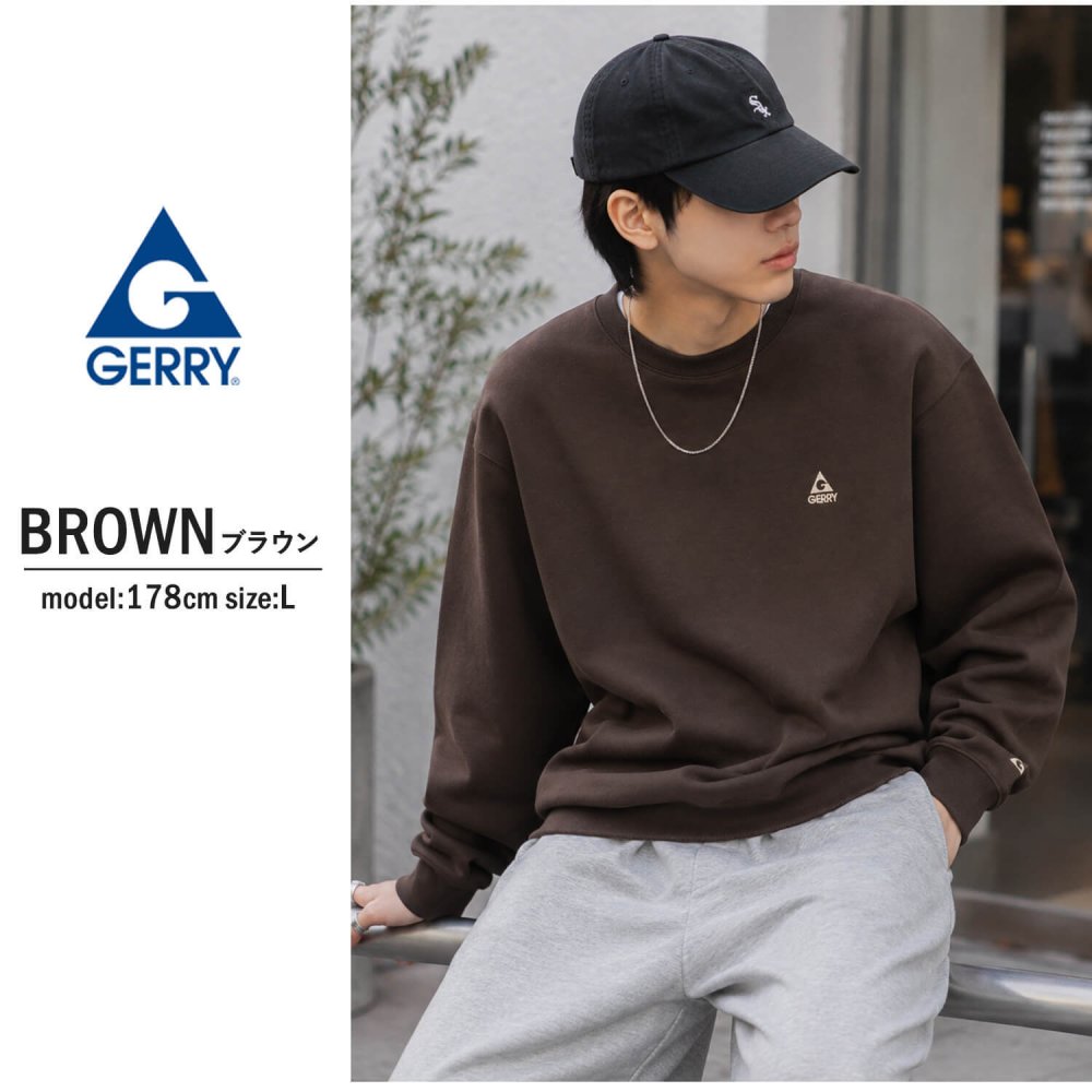 【予約】GERRY ジェリー スウェット トレーナー メンズ レディース gea-m0032 裏起毛 バックプリント 長袖 刺繍 クルーネック 防寒 ビッグシルエット オーバーサイズ アメカジ アウトドア ストリート カジュアル M L LL 2026FW Karlas 別注