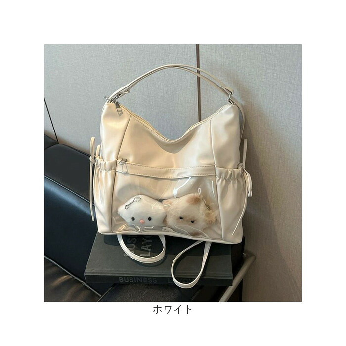 痛ショルダーバッグ 通販 痛バ クリアポケットバッグ 2wayショルダーバッグ レディースバッグ 透明ビニールポケット 魅せトートバッグ オタ活バッグ ヲタ活バッグ 缶バッジキーホルダー ぬいぐるみ収納バッグ 斜めがけバッグ おしゃれ イベント 通学 かわいい