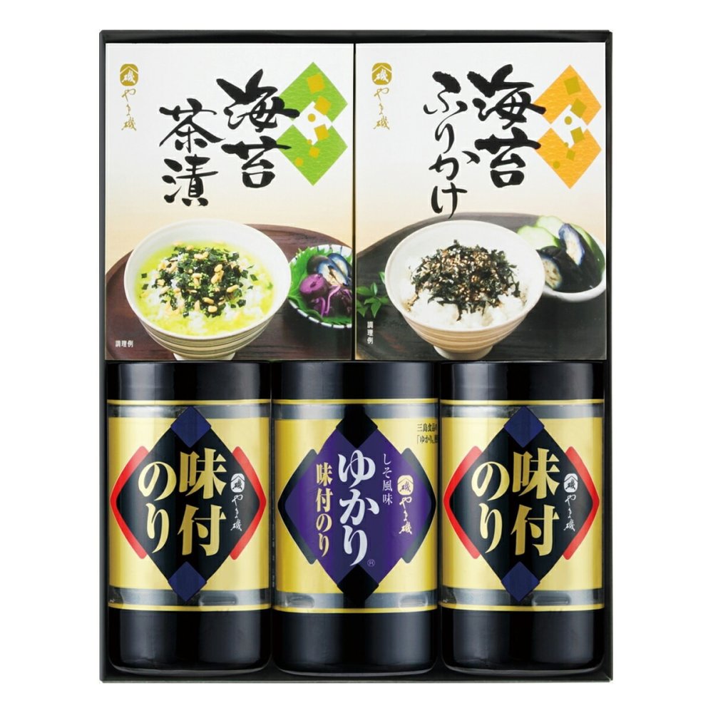 やま磯 味のり 卓上バラエティ ギフトセット 4種入 味付のりほか 味付海苔 お茶漬け ご飯のお供 味付のり ふりかけ【北海道・沖縄県・離島 配送不可】