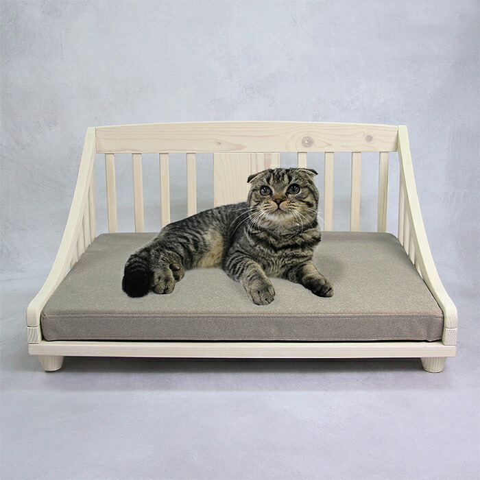 ペットベッド giocoso パイン材 天然木 S・M ライトブラウン・ホワイト W52.5xD42.8xH34cm 犬 猫 ペット家具 ペット用品 ライトブラウン ホワイト おしゃれ