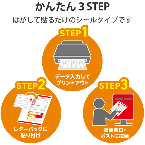 エレコム EDT-LPSET220 宛名・表示ラベル レターパック対応 お届け先&ご依頼主ラベル 20枚