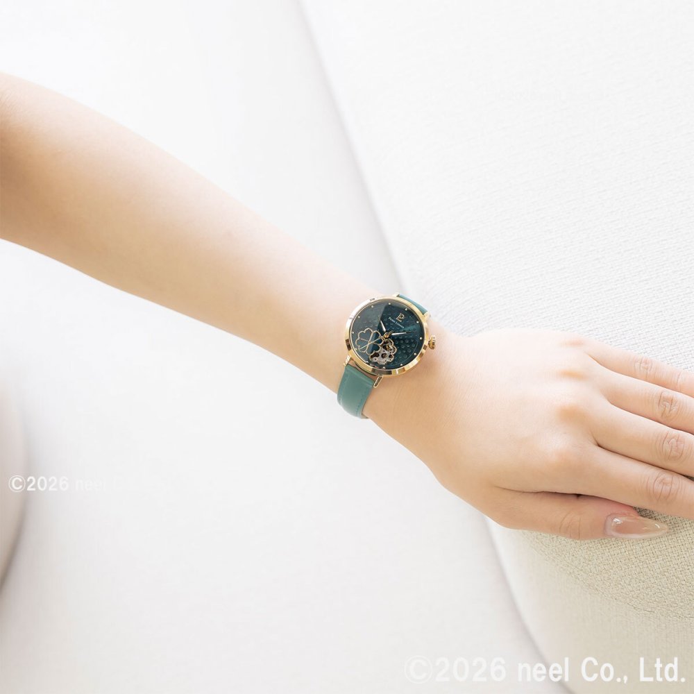 ピエールラニエ PIERRE LANNIER レディース 腕時計 自動巻き エスペランサ ESPERANCE 35mm P147K577 ラウンド 革ベルト グリーン