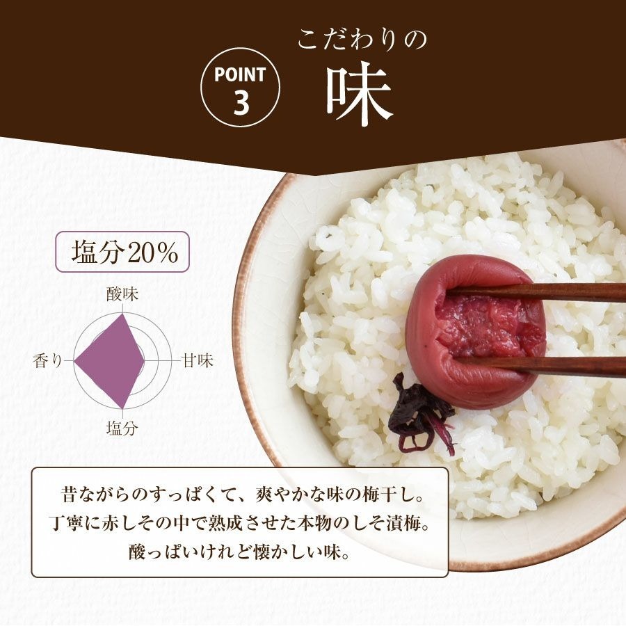 【特選紀州南高梅】【しそ漬梅250g×2パック（塩分約20％）】【無添加】しそと塩のみで漬けた昔ながらの梅干し つけもの 梅干し ギフト プレゼント 内祝