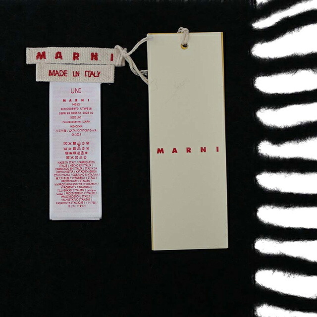 マルニ MARNI マフラー scmc0059y0-utw918-00n99 レディース BLACK マフラー