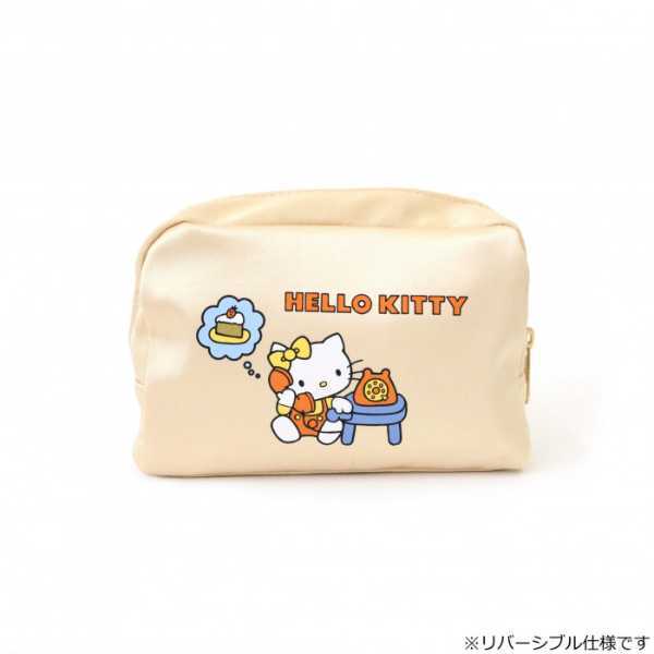ハローキティ ポーチ リバーシブル 小物入れ 化粧ポーチ サンリオ キャラクター グッズ かわいい おしゃれ レディース キッズ 子供用 整理 整頓 持ち運び ギフト プレゼント サンリオ正規ライセンス品