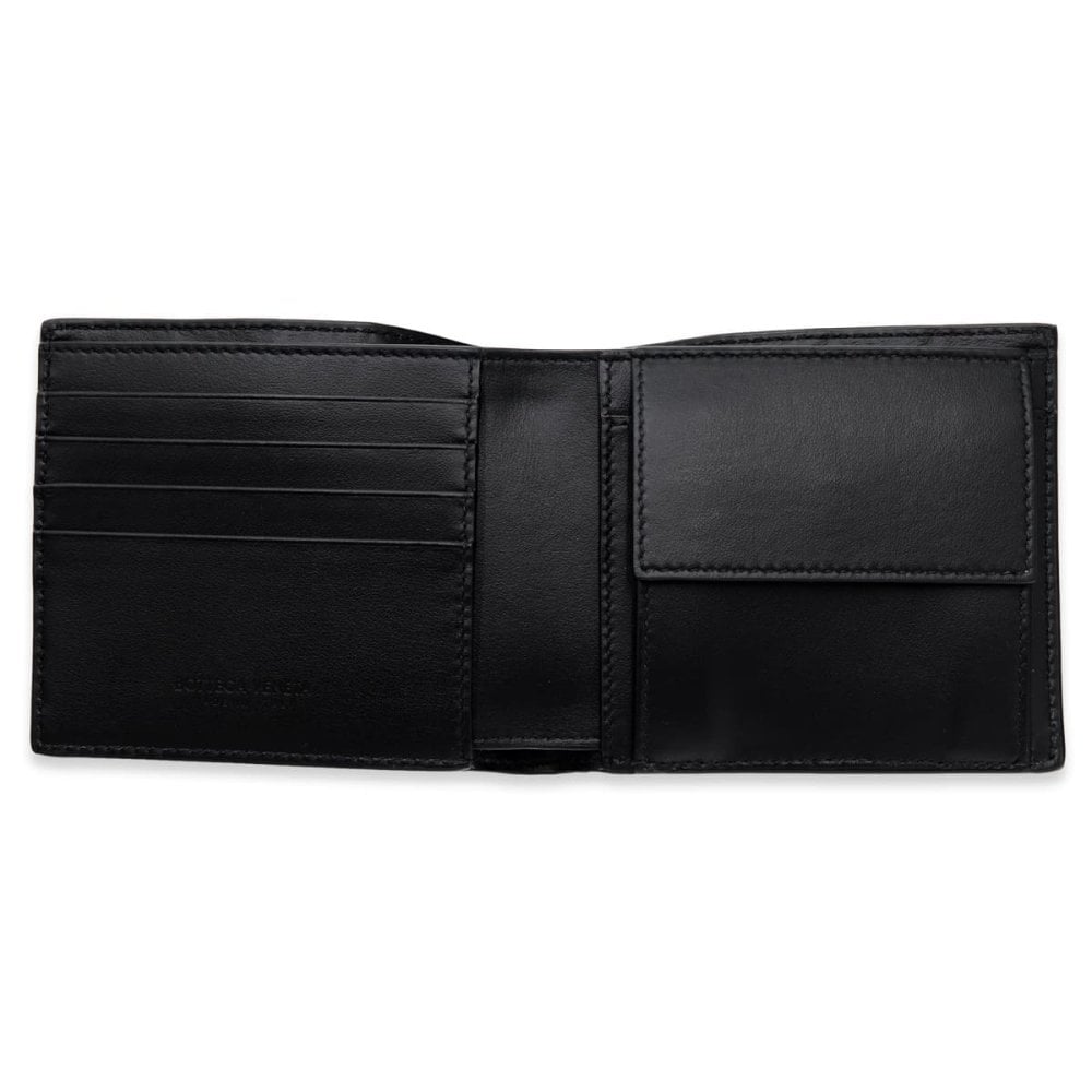 ボッテガヴェネタ BOTTEGA VENETA 二つ折り財布 メンズ レディース イントレチャート 本革 レザー ブラック 黒 小銭入れ付き カード4枚 札入れ コンパクト財布 749412 V3US1 8803