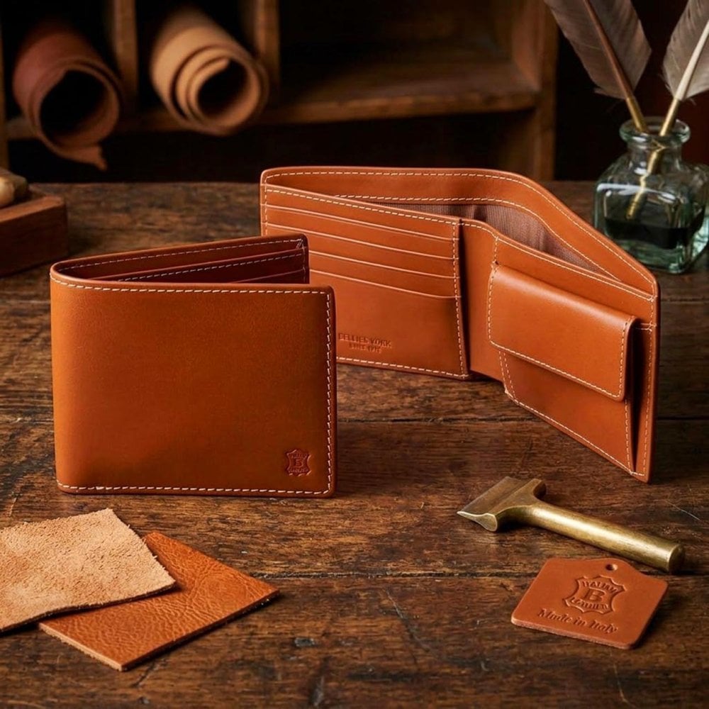 ベリーズヨーク　BELLIES YORK　二つ折り財布　BYTM1879BK　ブラック　黒色　ベジタブルタンニン　イタリアンレザー　牛革　”エイジングを楽しむ革小物”