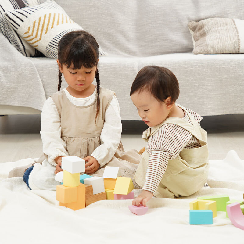 積み木 SOUNDブロックス Large シャーベットカラー | 誕生日プレゼント   1歳 1歳半 2歳 女の子 男の子 名入れ 誕生日 プレゼント おもちゃ 木のおもちゃ 木製玩具 木製 知育玩具 誕生日 クリスマス プレゼント 入園祝い ギフト ベビーギフト エデュテ