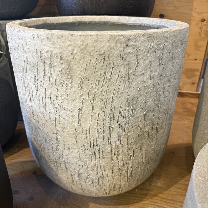 鉢カバー おしゃれ 大型 18号 13号 L M サイズ 植木鉢 KONTON コントン バルゴ ベアルート 丸型 ラウンド ファイバーストーン 軽量 室内 屋内 高級 北欧 モダン ナチュラル 観葉植物用 サボテン 多肉植物 特大 玄関 プランター 底穴なし アッシュグレー ダークグレー