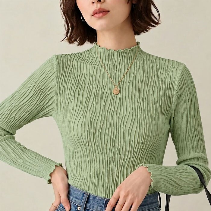 mitis Tシャツ ミティス 通販 ボトルネックロンT カットソー プルオーバー レディース 長袖 夏 春夏 春秋 ハイネック シンプル カジュアル メロートップス おしゃれ 女性 大人 オシャレ かわいい トップス レディースファッション