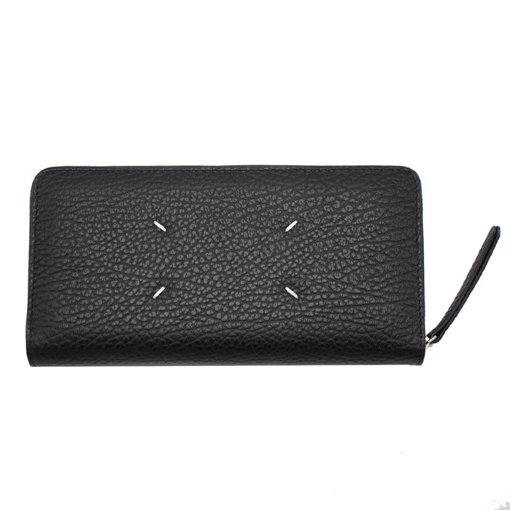 メゾン マルジェラ　Maison Margiela　ラウンドファスナー財布　S56UI0110 P4455 T8013　ブラック　レザー　ジップアラウンドウォレット