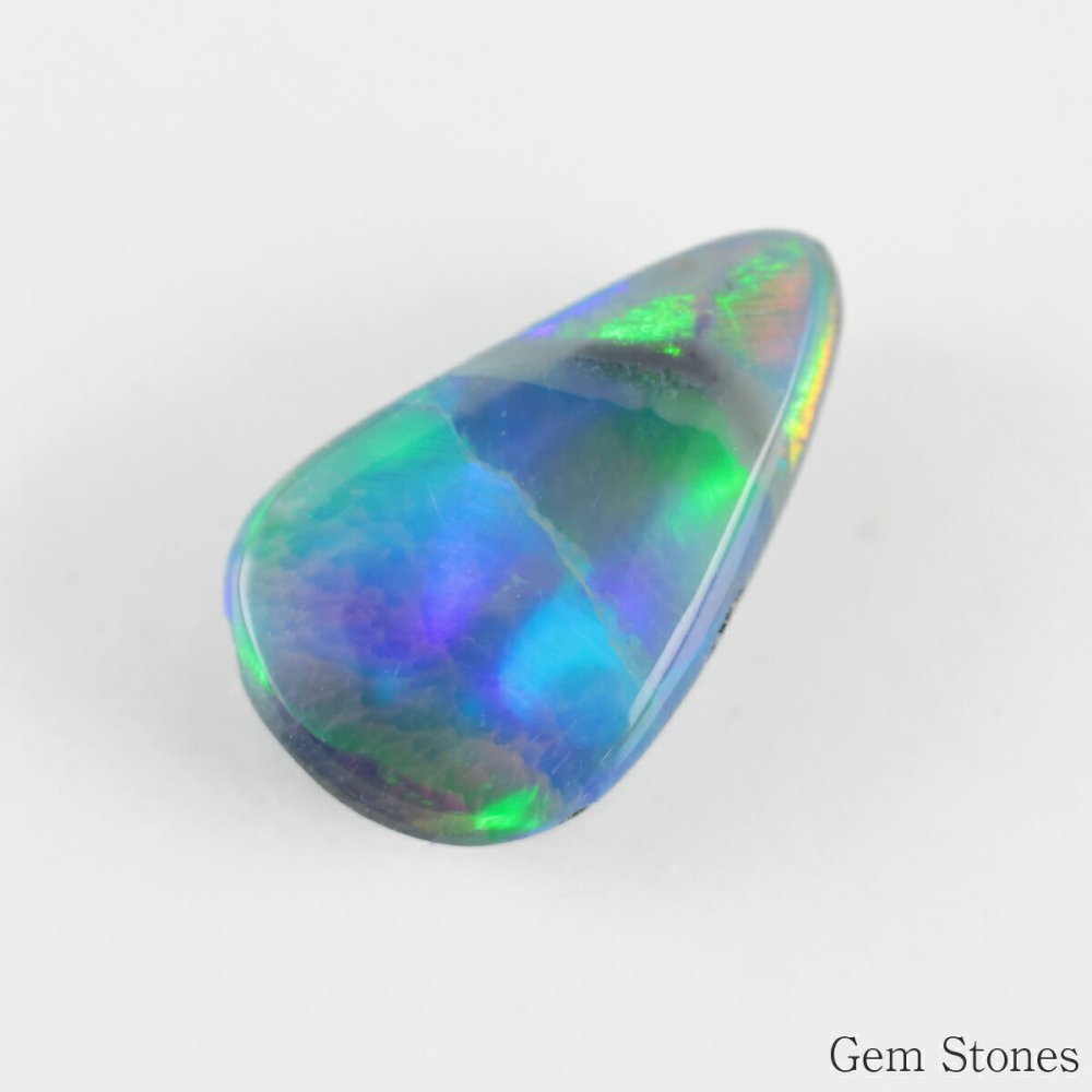  高品質 ブラックオパール 0.545ct ルース 裸石 宝石 オパール ブルー グリーン ブラック 希少 誕生石 10月 お守り ジュエリー ギフト