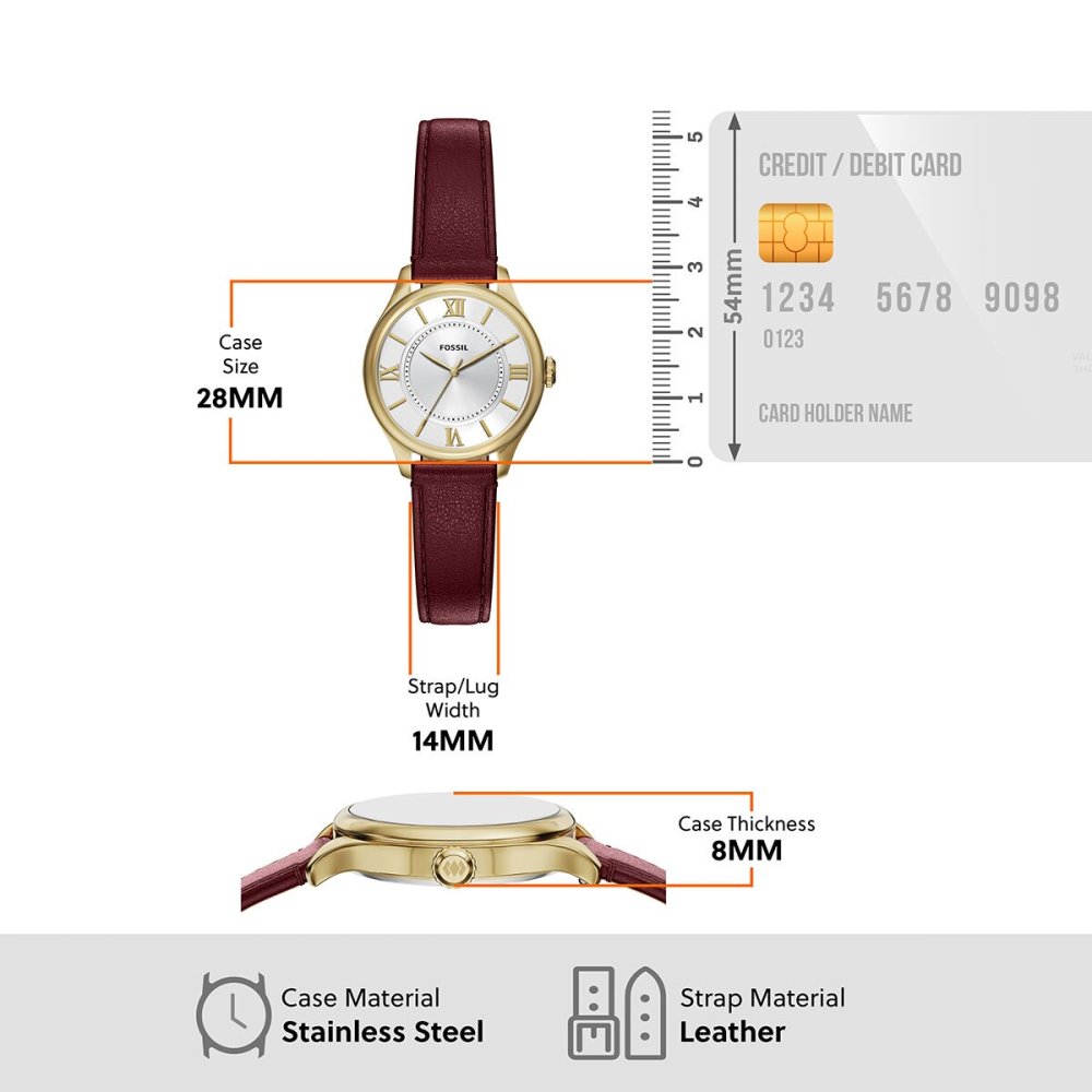 フォッシル FOSSIL 腕時計 レディース GILMORE アナログ レッド レザーウォッチ ES5510【2026 新作】