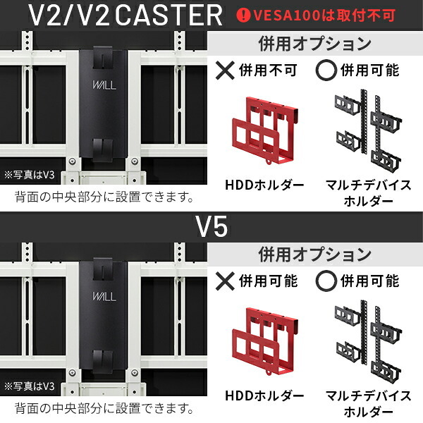 WALLインテリアテレビスタンド Vシリーズ/A2対応 スマート設置オプションセット-マルチデバイスホルダー-コードケース 追加オプション 部品 パーツ 配線整理 配線カバー ケーブルカバー 配線隠し モダン おしゃれ 電源コード WALLオプション